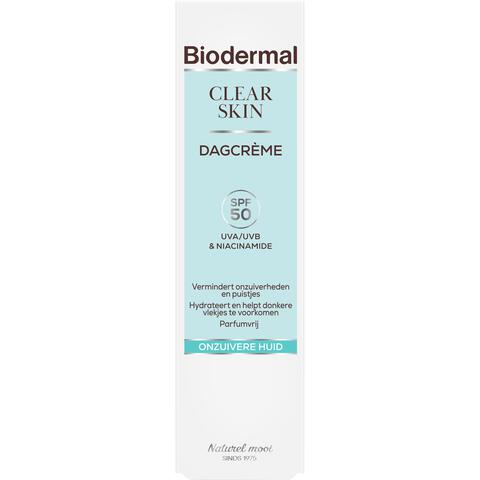 Biodermal Clear Skin Dagcrème Spf50 40 Ml