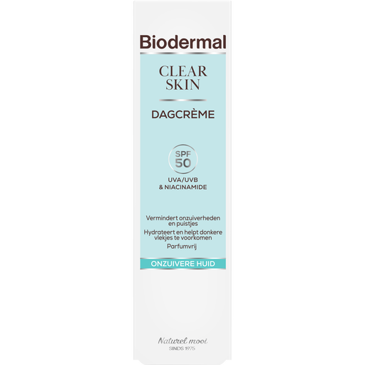 Biodermal Clear Skin Dagcrème Spf50 40 Ml