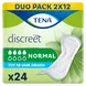 TENA Discreet Normal Incontinentieverband Duopack 2x12 stuks