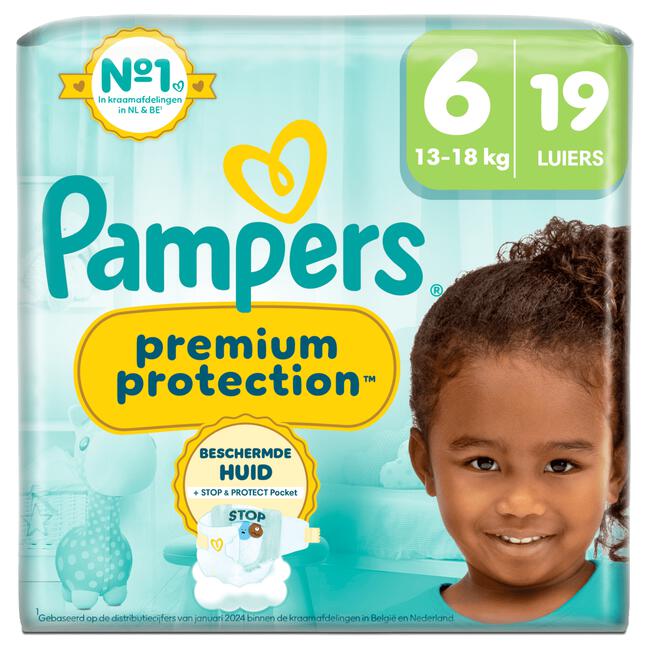 Pampers Premium Protection Luiers Maat 6 13-18 KG 19 stuks