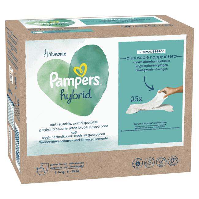 Pampers Harmonie Hybrid Wegwerpbare Toplagen Normaal 25 Stuks
