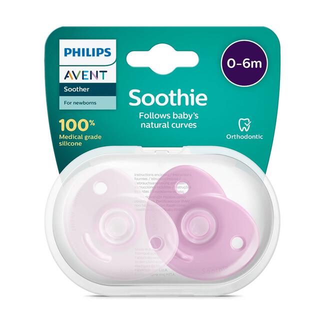 Philips Avent fopspeen Soothie 0-6 maanden roze
