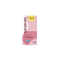 Sanature 100% Katoenen Tampons Normaal 16 stuks