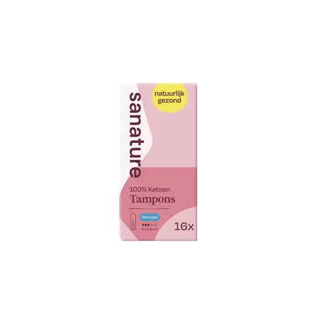 Sanature 100% Katoenen Tampons Normaal 16 stuks