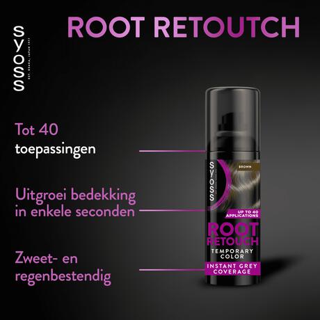 Syoss Uit Groeispray Middenbruin