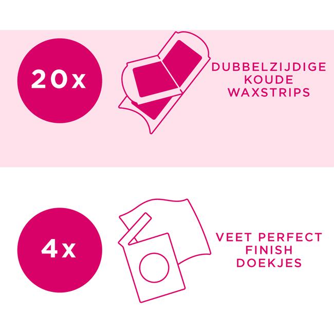 Veet Minima Ontharingsstrips Benen & Lichaam Hypoallergeen 40 stuks