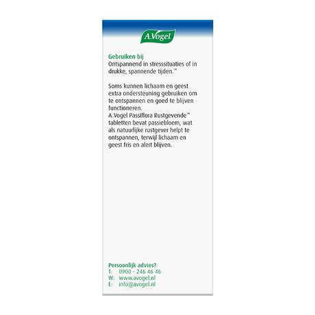 A.Vogel Passiflora Rustgevende1* Tabletten Helpt Bij Stressmomenten1* 80 stuks