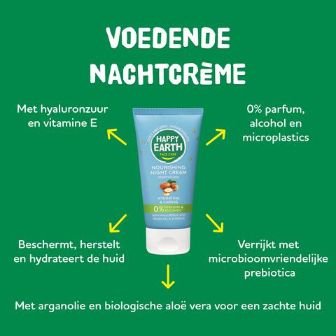 Happy Earth 100% Natuurlijke Face Care Nourishing Night Cream 50 Ml