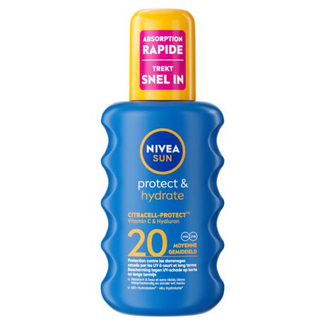 NIVEA SUN Zonnebrand Protect & Hydrate Spray SPF 20 200 ML