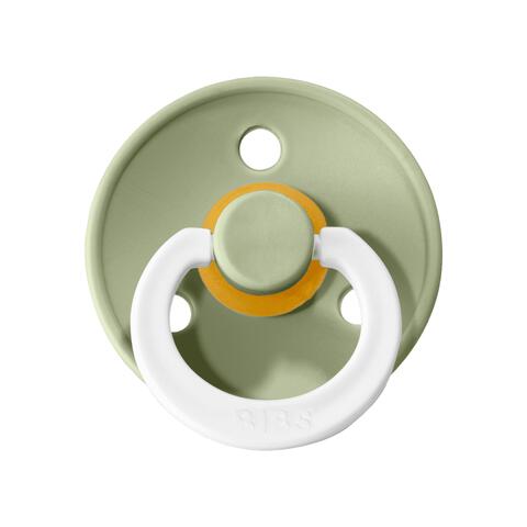 BIBS Glow in the dark Fopspeen Two Pack Natuurlijk Rubber Sage/Cloud Maat 2