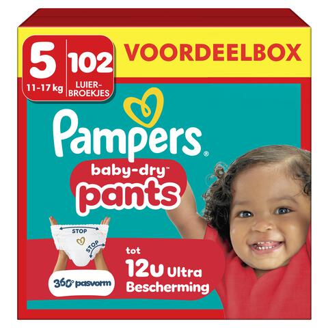 Pampers Baby Dry Pants Voordeelbox Luierbroekjes Maat 5 11-17 kg 102 stuks