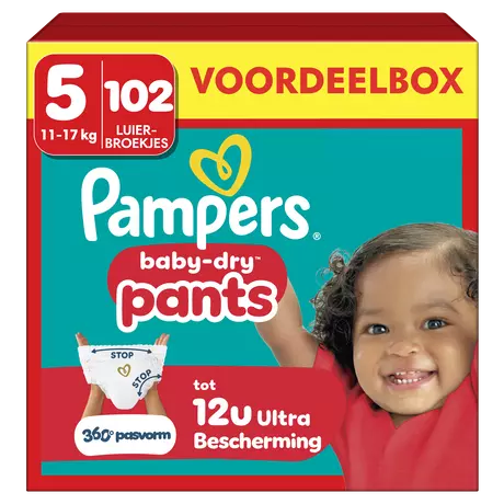 Pampers Baby Dry Pants Voordeelbox Luierbroekjes Maat 5 11-17 kg 102 stuks