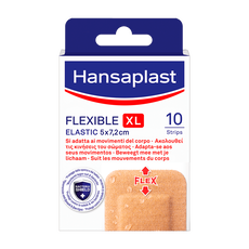 Hansaplast Flexible XL 5x7,2cm 10 stuks