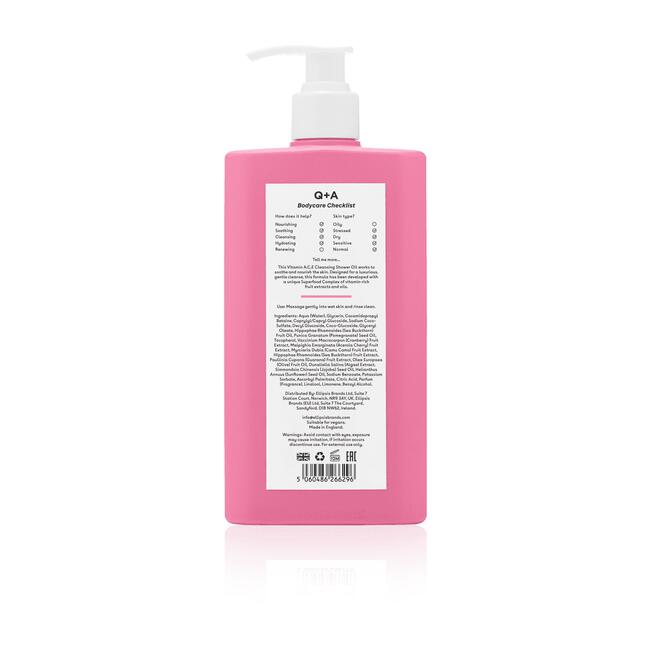 Q+A Vitamin A.C.E Cleansing Shower Oil 250 ml
