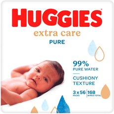 Huggies Billendoekjes - Pure Extra Care TRIPLO - 56 Sheets x 3