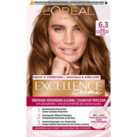 L'Oréal Paris Excellence Crème Verzorgende Crèmekleuring 6.30 Donker Goudblond