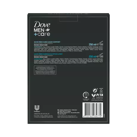 Dove Giftset Men+Care Cool Fresh & Minerals + Sage Duo Shower 2x 250ml