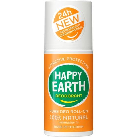 Happy Earth 100% Natuurlijke Rose Petitgrain Deodorant Roller 75 ML