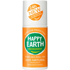 Happy Earth 100% Natuurlijke Rose Petitgrain Deodorant Roller 75 ML