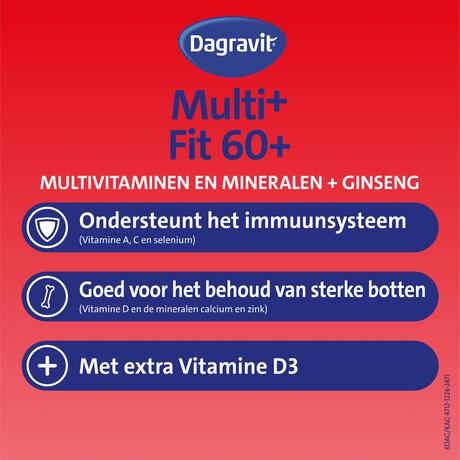 Dagravit Vitaal 60+ Totaal 30 Xtra 60 tabletten
