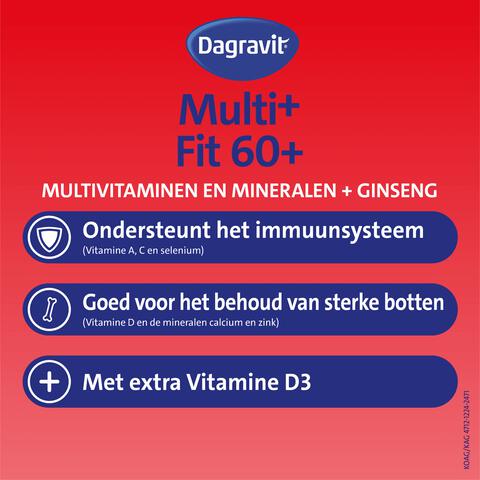 Dagravit Vitaal 60+ Totaal 30 Xtra 60 tabletten
