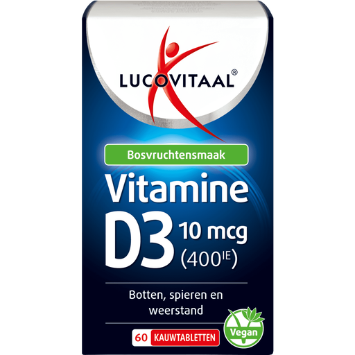 Lucovitaal Vitamine D3 10 MCG Kauwtabletten 60 stuks