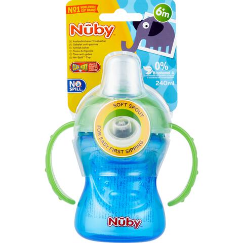 Nûby Super Sprout Antilek Drinkbeker Blauw 6+ m 240 ML