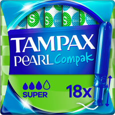 Tampax Pearl Compak Super Tampons Met Inbrenghuls 18 Stuks
