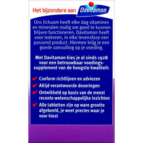 Davitamon Vitamine D 50+ Tabletjes Citroensmaak