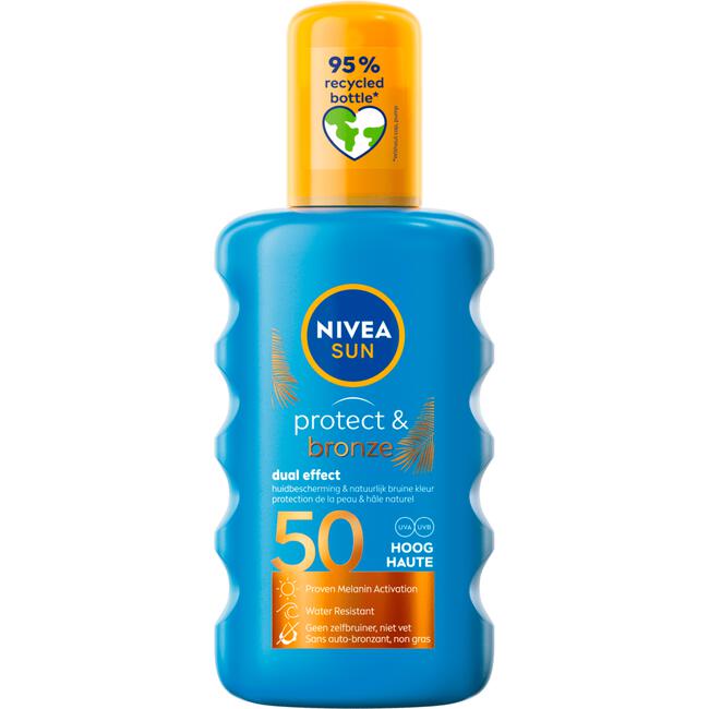 NIVEA SUN Zonnebrand Protect & Bronze Spray SPF 50 200 ML