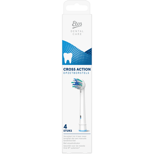 Etos Opzetborstels Cross Action 4 pack