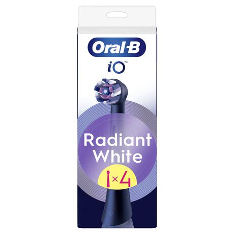 Oral-B iO Radiant White Opzetborstels Zwart 4 Stuks
