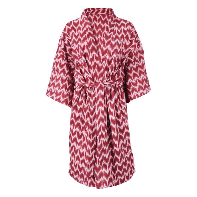 Etos Home Collection Badjas fleece print roze - L/XL