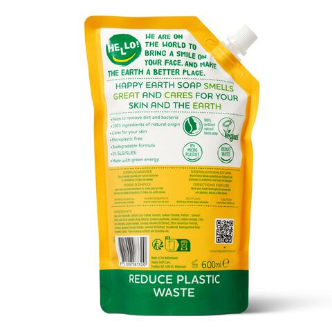 Happy Earth 100% Natural Handzeep Jasmine Ho Wood Refill 600ML