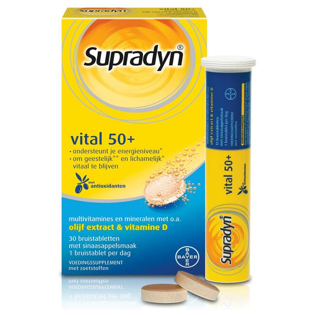 Supradyn Vital 50+ Multivitamine Voor Vijftigplussers 30 Bruistabletten