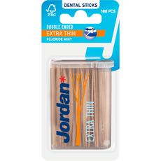Jordan Dental Stick Double Ended Extra Thin 140 Stuks