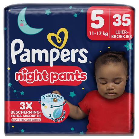 Pampers Baby Dry Night Pants Luierbroekjes Maat 5 11-17 KG 35 Stuks