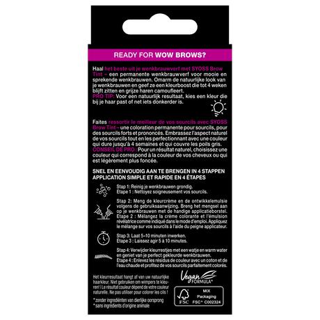 Syoss Browtint Wenkbrauw-wimper verf Donkerbruin