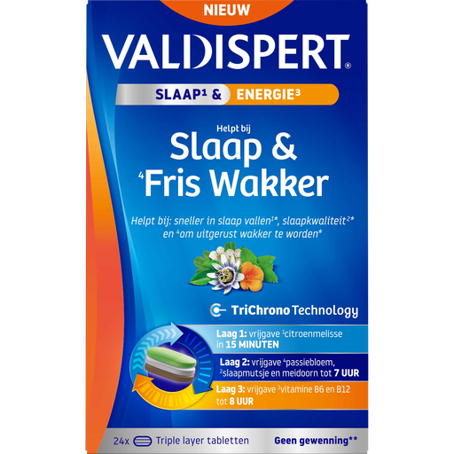 Valdispert Slaap & Fris Wakker Tabletten 24 stuks