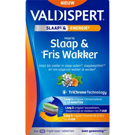 Valdispert Slaap & Fris Wakker Tabletten 24 stuks