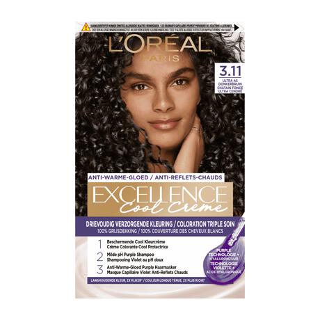 L'Oréal Paris Excellence Cool Creams Permanente Haarverf 3.11 Ultra As Donkerbruin