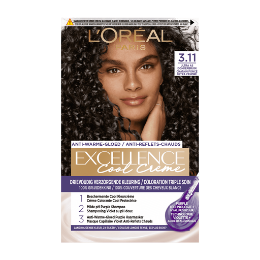 L'Oréal Paris Excellence Cool Creams Haarverf 3.11 Ultra Ash Donkerbruin
