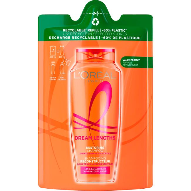 L'Oréal Paris Refill Dream Lengths Shampoo Navulling 250 ML