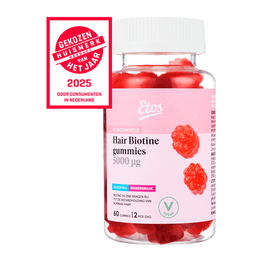 Etos Hair Biotine Gummies 5000μg 60 stuks