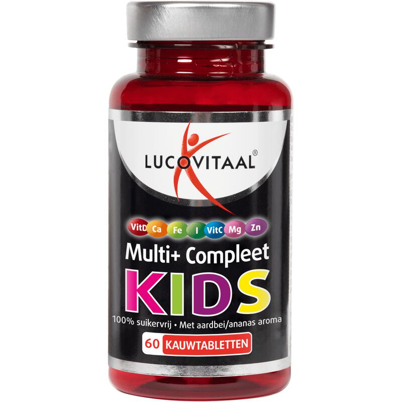 Lucovitaal Multi+ Compleet Kids Suikervrij Kauwtabletten 60 stuks
