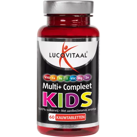 Lucovitaal Multi+ Compleet Kids Suikervrij Kauwtabletten 60 stuks