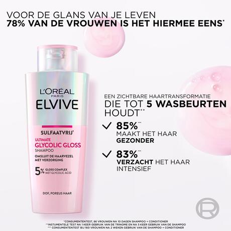 L'Oréal Paris Elvive Ultimate Glycolic Gloss Shampoo 200 ML