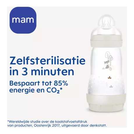 MAM Easy Start Anti-Colic Babyfles Blauw 160 ML