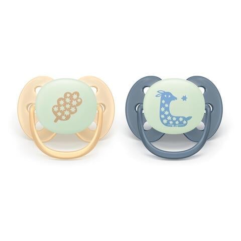 Philips Avent Fopspeen Ultra Soft Nighttime 6-18M SCF094/03 2 stuks