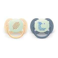 Philips Avent Ultra Soft Nighttime Fopspeen 6-18M SCF094/03 2 stuks
